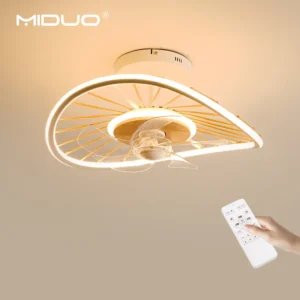 MIDUO Modern LED Ceiling Fan Light 58W 50cm Remote Control