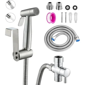 IFAN Stainless Steel Handheld Bidet Sprayer Wall-Mounted Silver